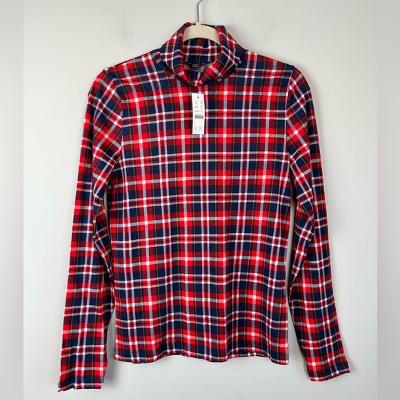 NWT J.Crew Tissue Turtleneck In Plaid Size M - Picture 2 of 12
